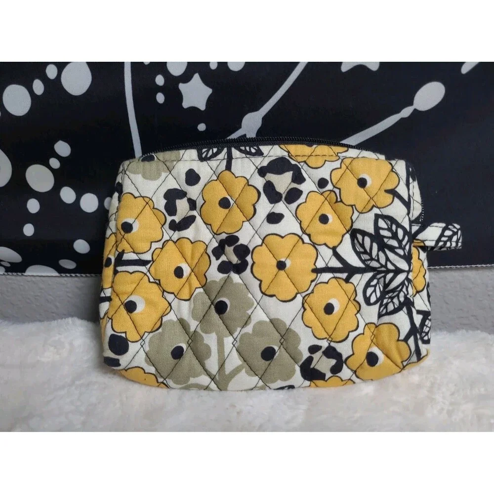 Vera Bradley Small Cosmetic Bag Zip Top Floral Travel Dorm 